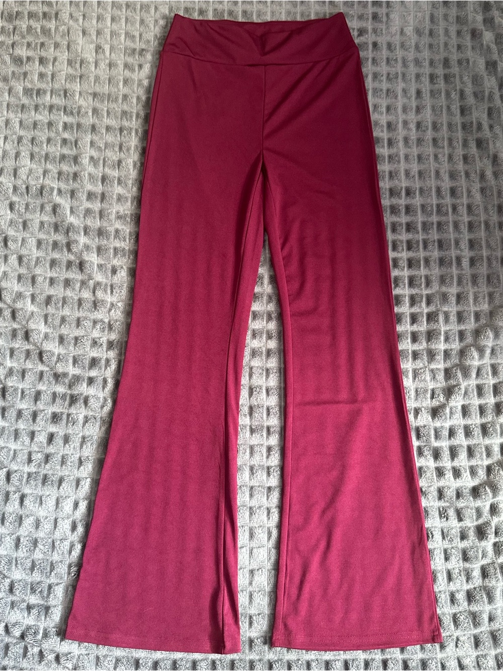 2/$20 NWT Small Maroon Purple Wide-Leg flair Lounge Yoga Office Dress Pants (B8) - Picture 1 of 3